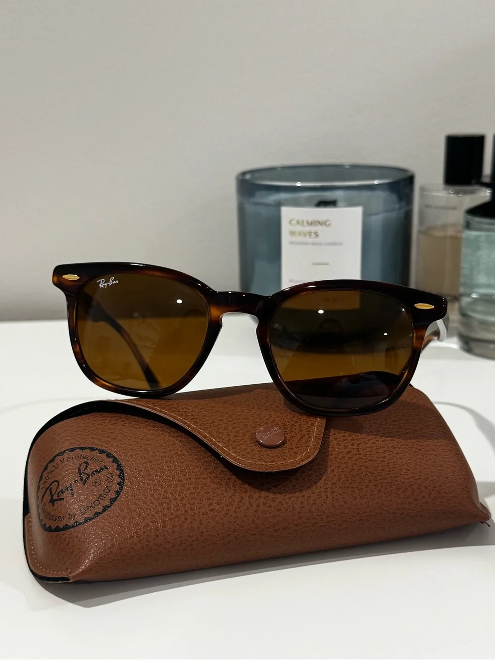 Ray-Ban Brown Tortoiseshell Rounded Sunglasses